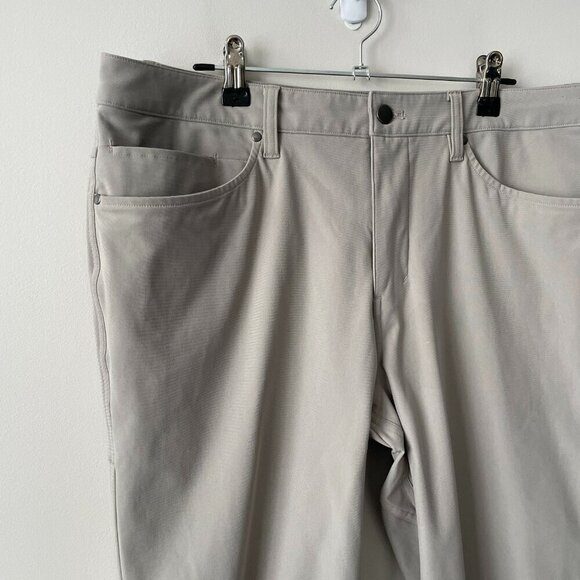Lululemon ABC Pant Slim *Warpstreme Casual Tapered Pants Riverstone Gray 34 - Picture 4 of 9